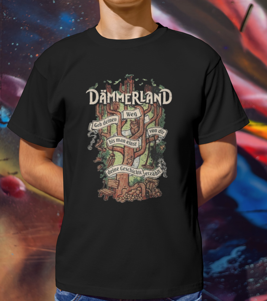 Dämmerland Geh Deinen Weg Lebensbaum Bis Man Einst Von Dir Deine Geschichte Erzählt T-Shirt