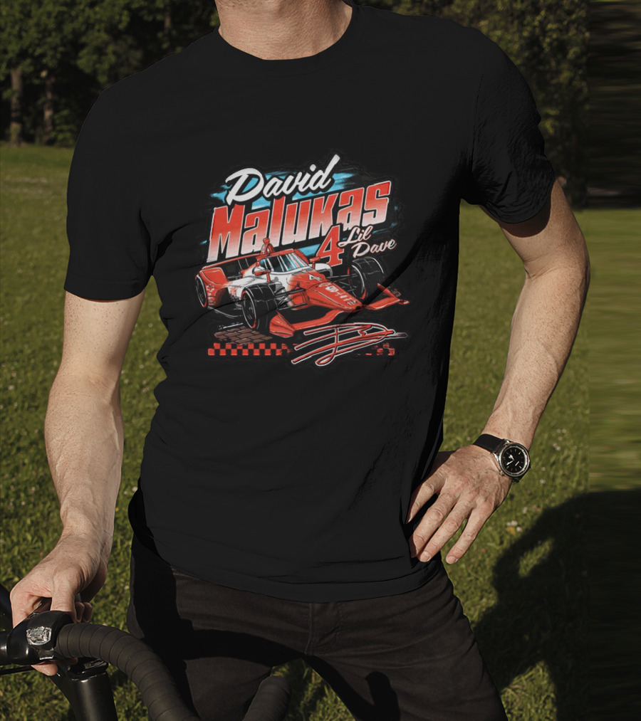 David Malukas Racecar 4 Lil Dave Racing Tribute Motorsports T-Shirt