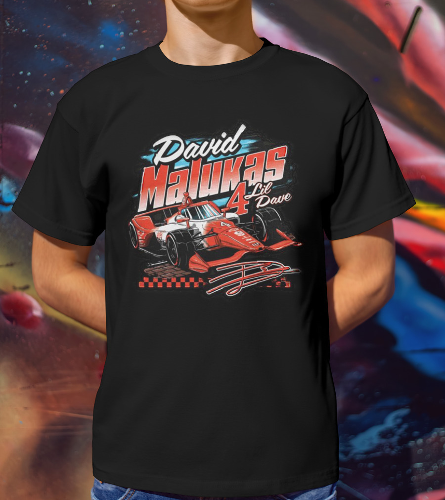 David Malukas Racecar 4 Lil Dave Racing Tribute Motorsports T-Shirt