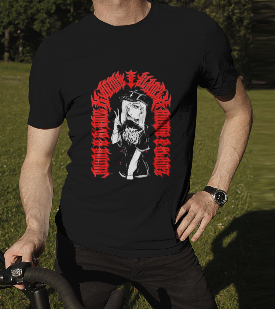Distant Anime Slams Cosmic Lovecraftian Heavy Metal Aesthetics T-Shirt