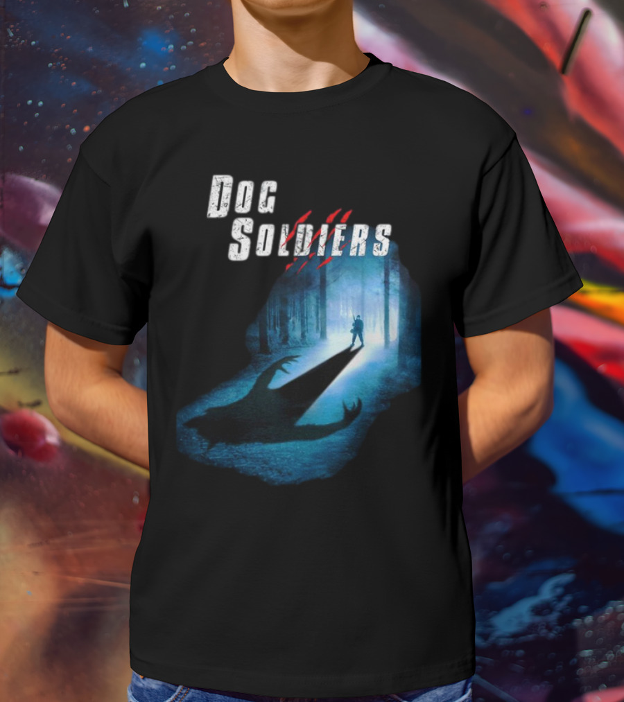 Dog Soldiers Werewolf Shadow In Forest Scene T-Shirt