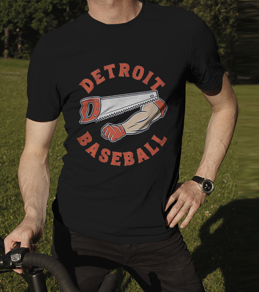 Detroit Baseball Saw Arm Graphic T-Shirt