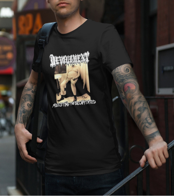 Devourment Molesting The Decapitated Graphic With Figure And Text T-Shirt