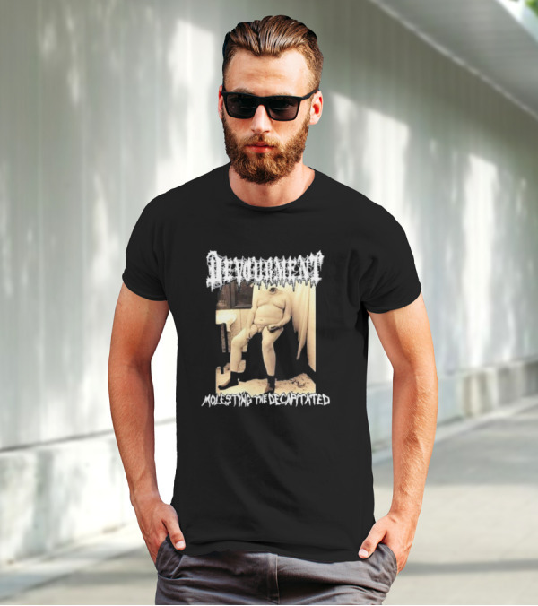 Devourment Molesting The Decapitated Graphic With Figure And Text T-Shirt