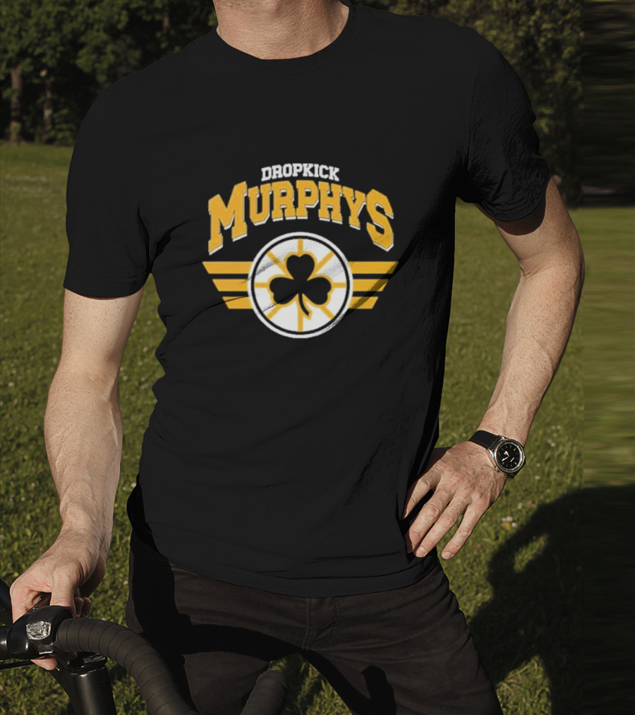 Dropkick Murphys Shamrock Winged Emblem Boston Bruins T-Shirt