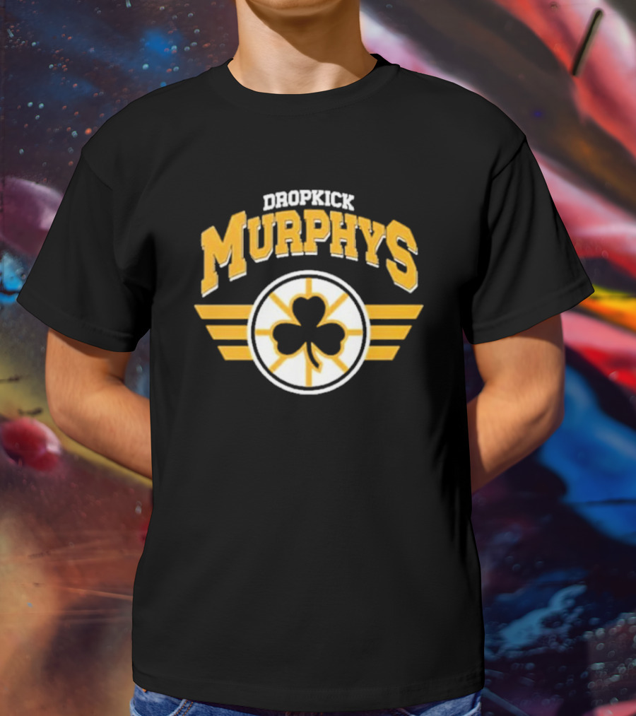 Dropkick Murphys Shamrock Winged Emblem Boston Bruins T-Shirt