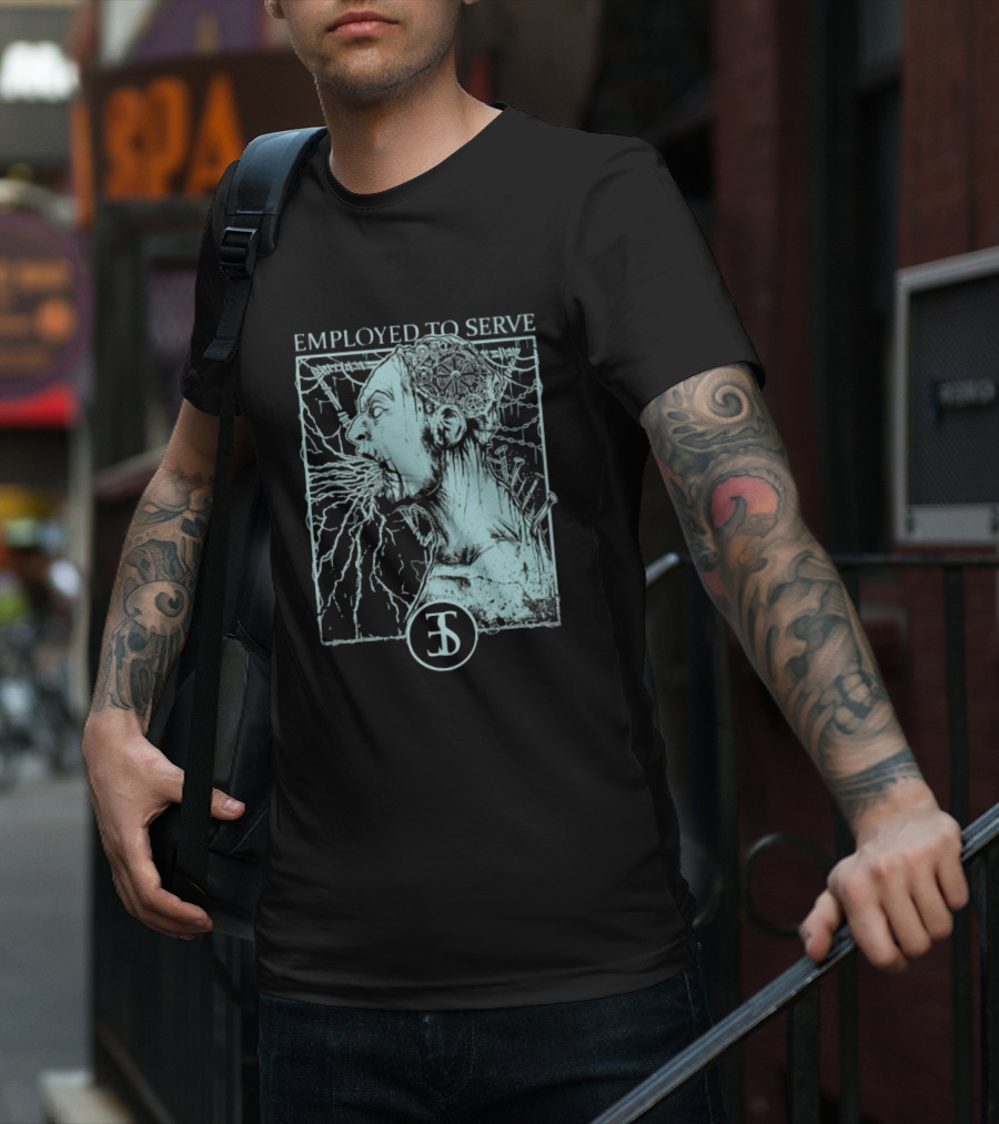 Employed To Serve Force Fed Intense Scream Artwork T-Shirt