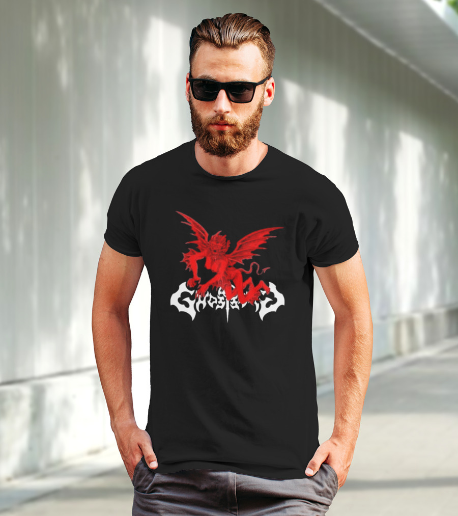 Ghost Supply Red Anarchy Angel Design USA T-Shirt