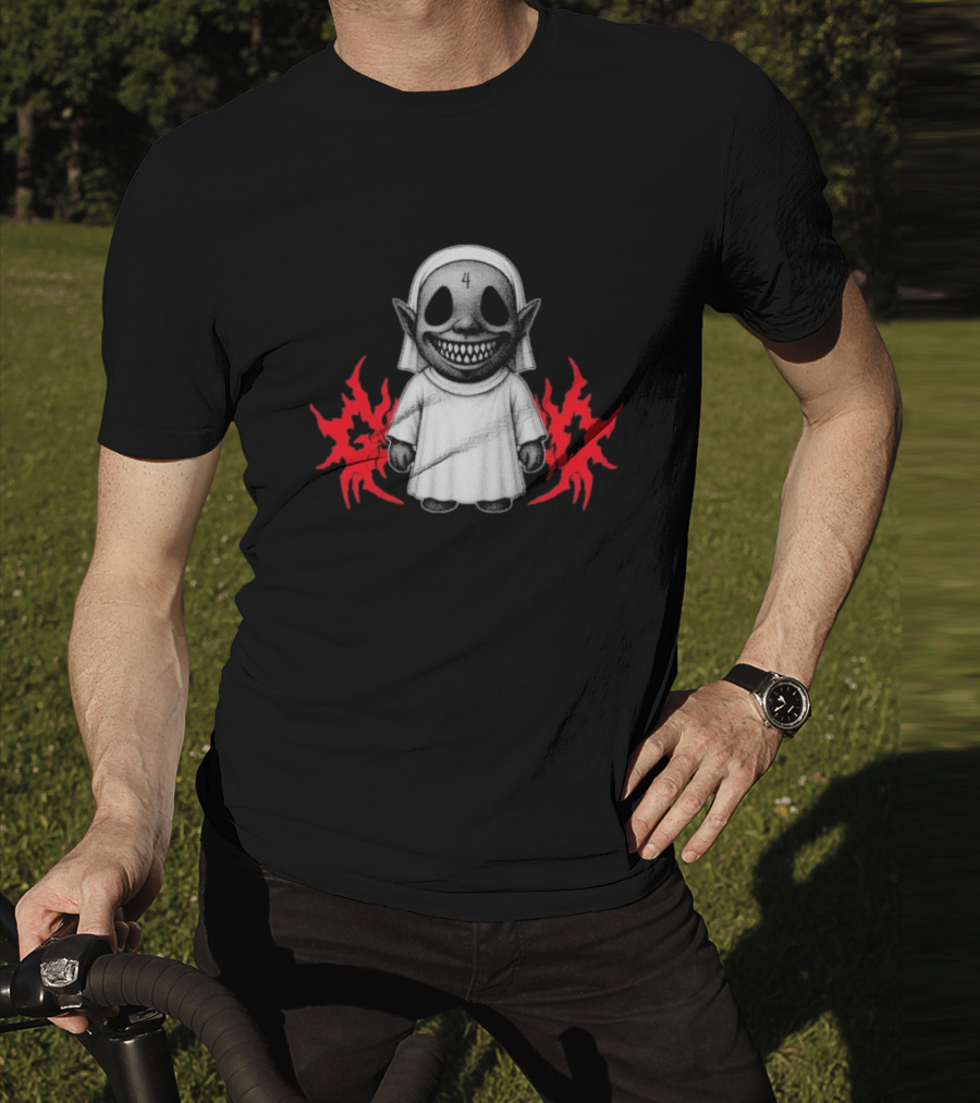 Ghost Supply Left Behind Smiling Figure With 4 Markings Retro Style T-Shirt
