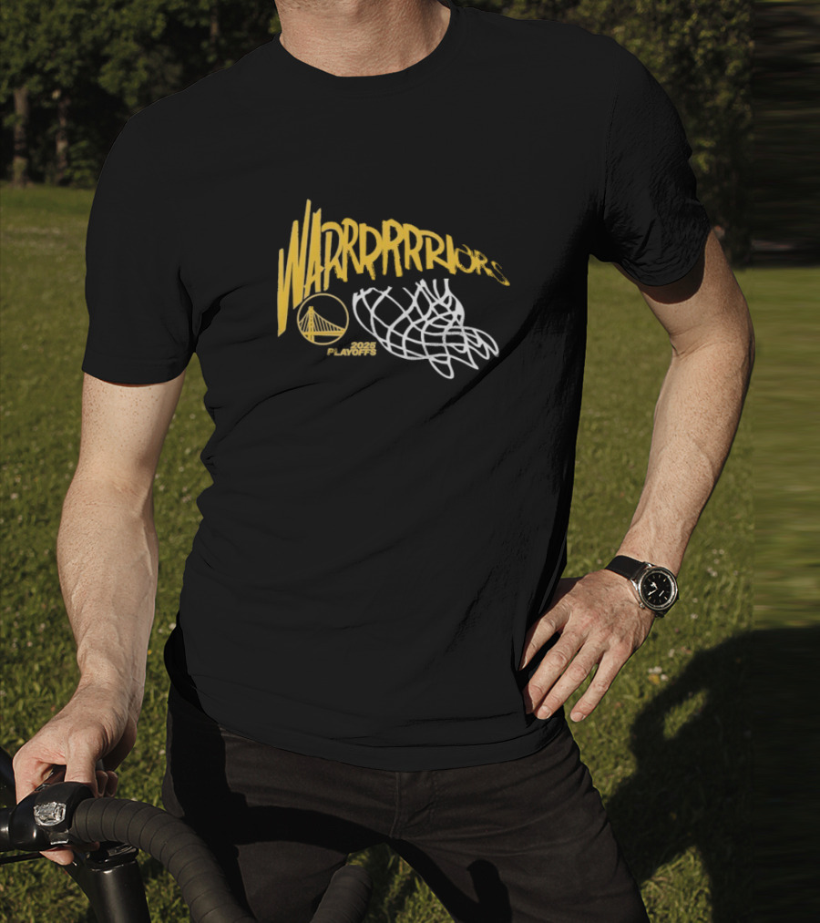 Golden State Warriors 2025 Playoffs Basketball Swish T-Shirt