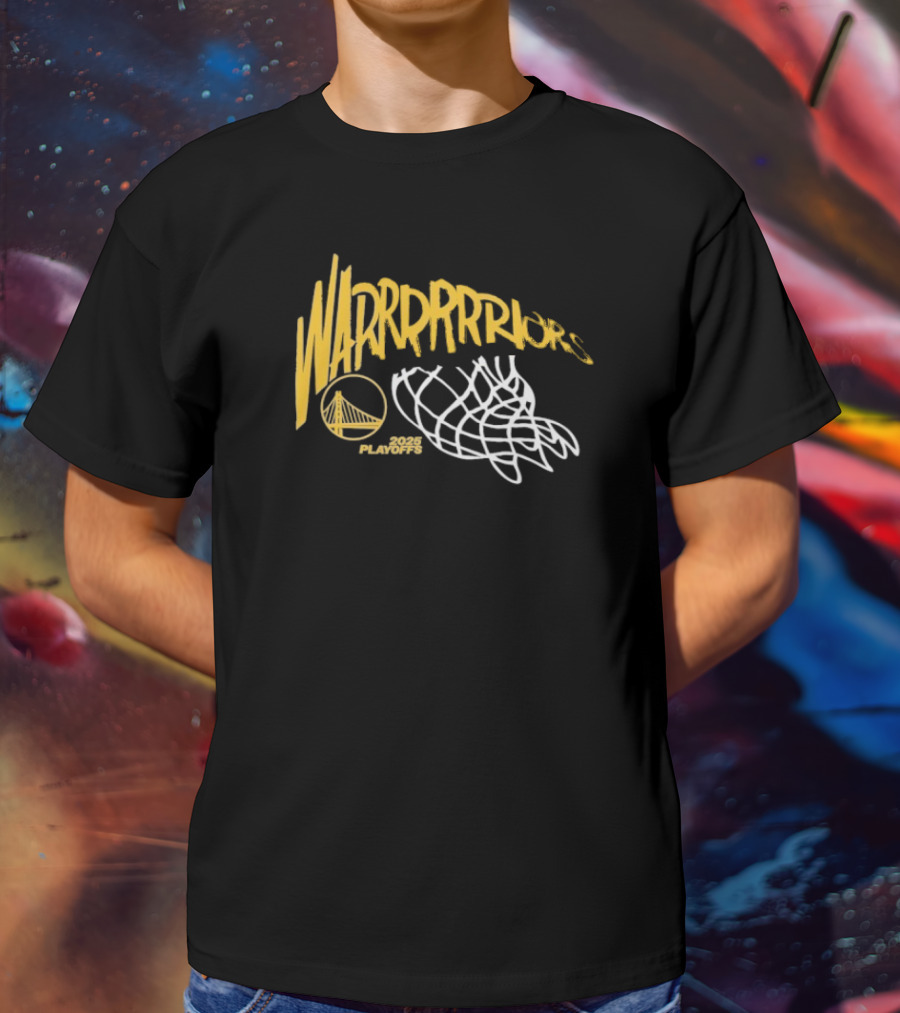 Golden State Warriors 2025 Playoffs Basketball Swish T-Shirt