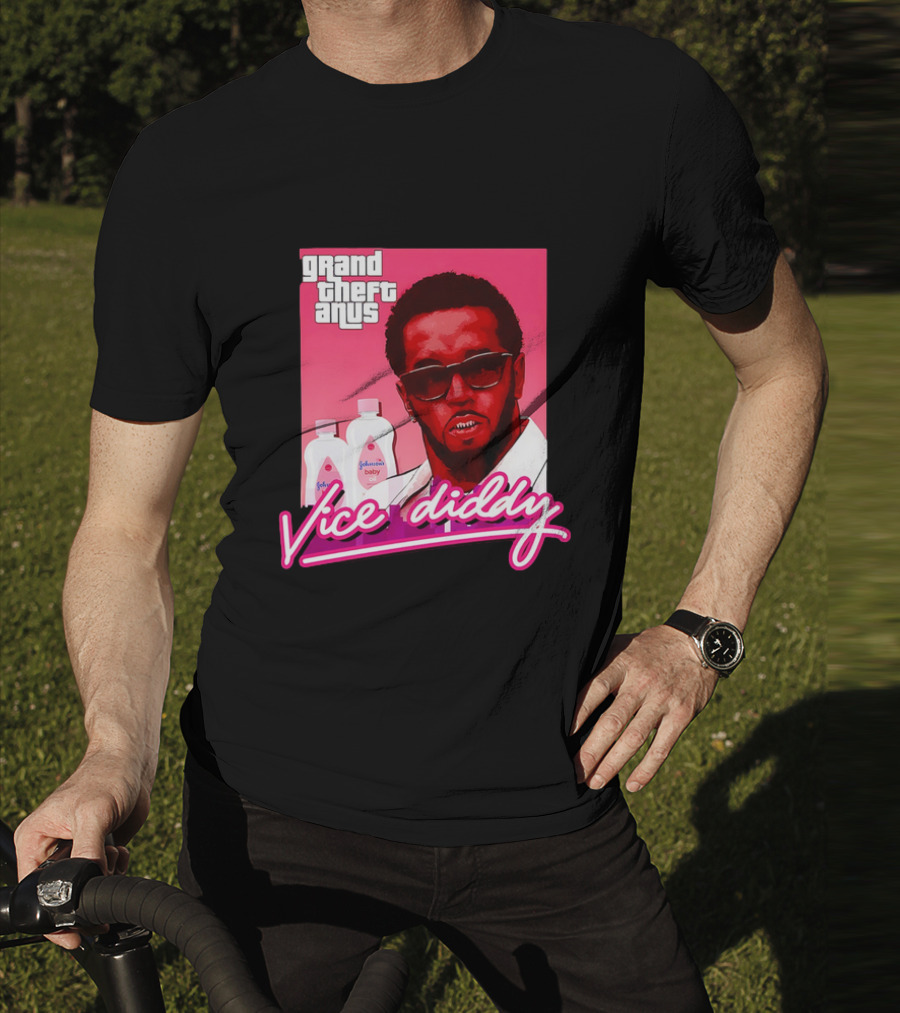 Grand Theft Anus Vice Diddy Johnson's Baby Oil Parody T-Shirt