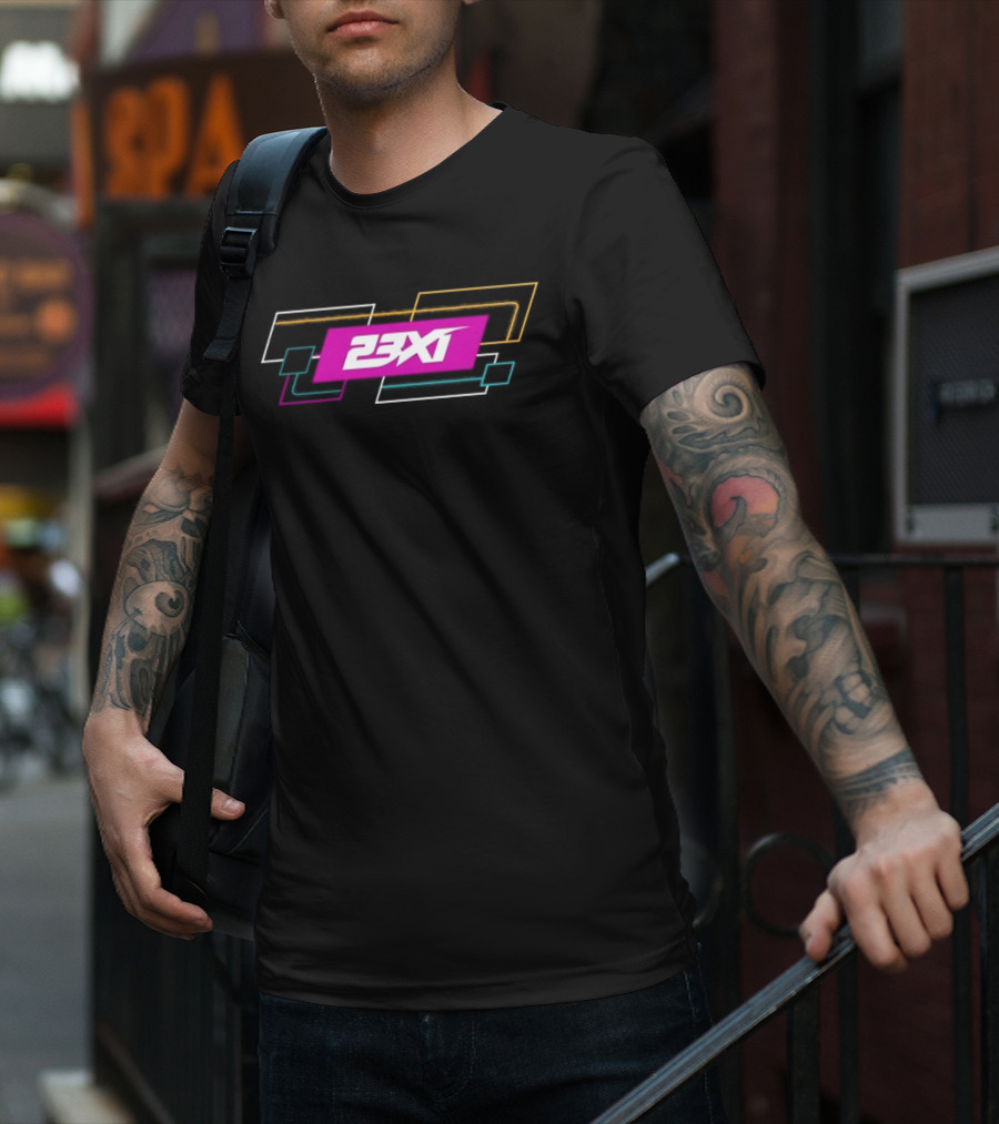 23XI Racing Team Colorful Geometric Elements T-Shirt