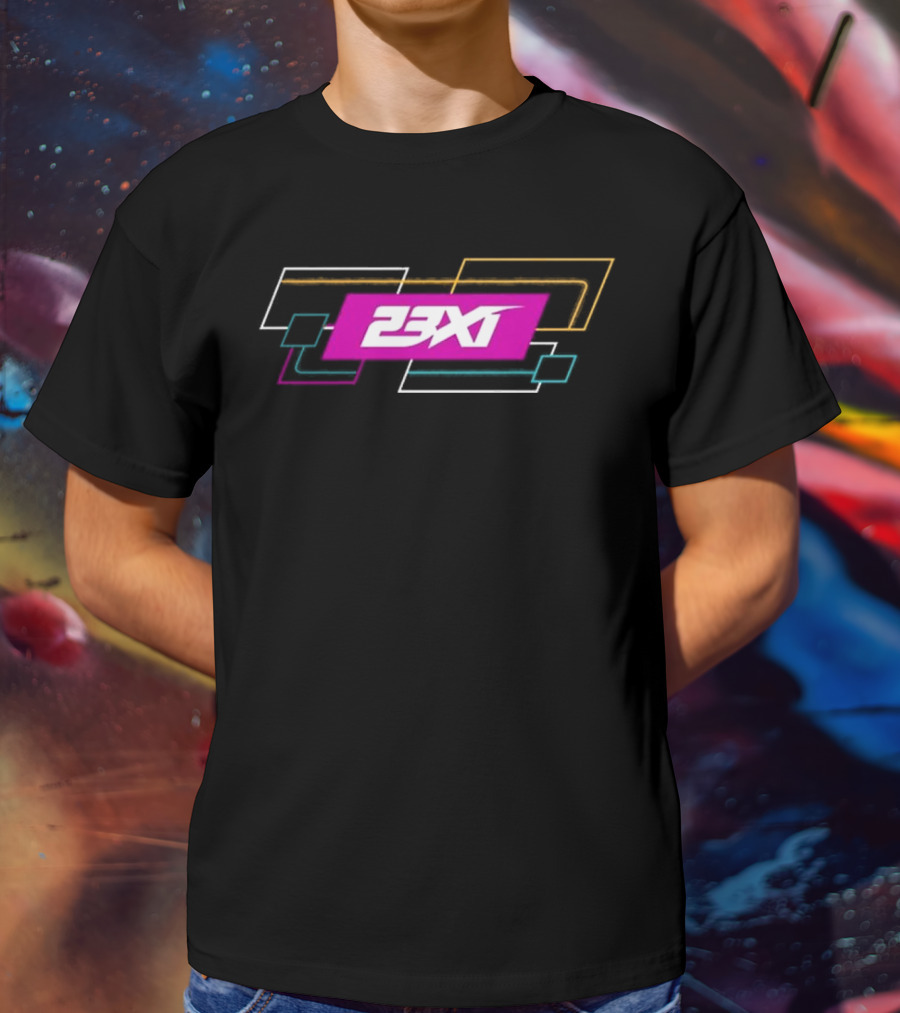 23XI Racing Team Colorful Geometric Elements T-Shirt