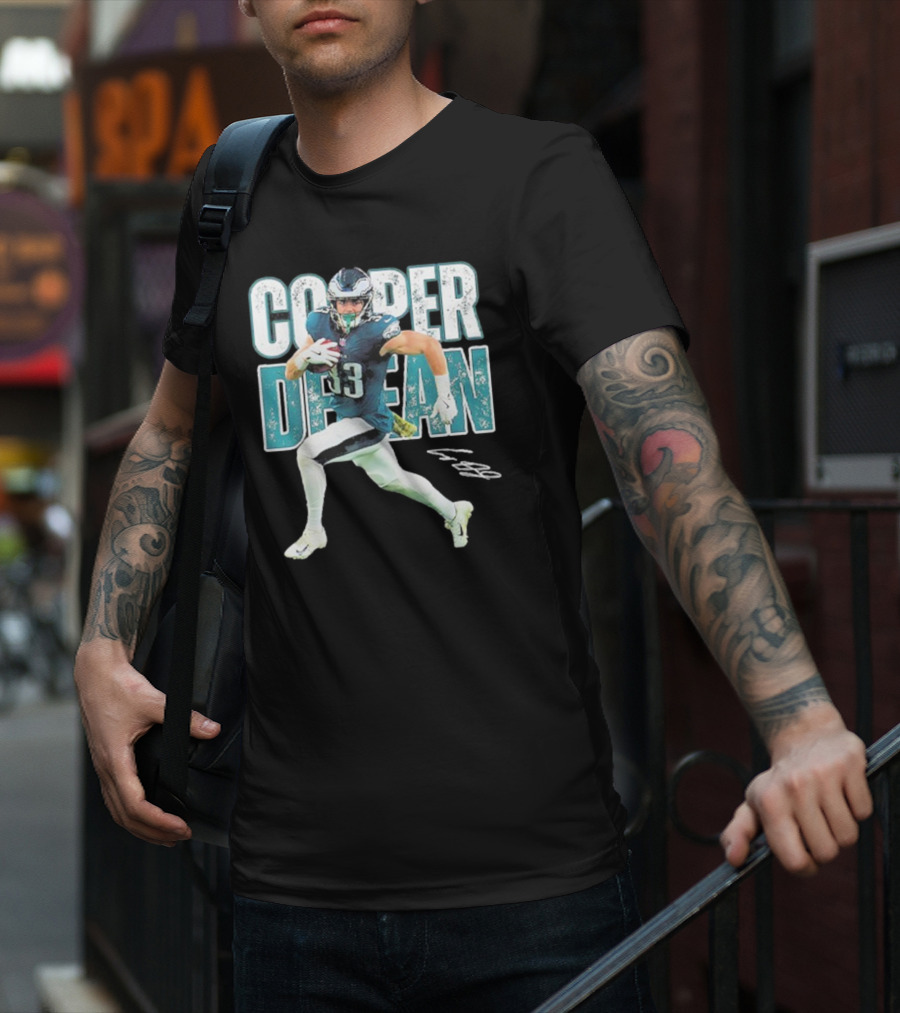 Cooper Dejean 33 Philadelphia Eagles Football Player T-Shirt