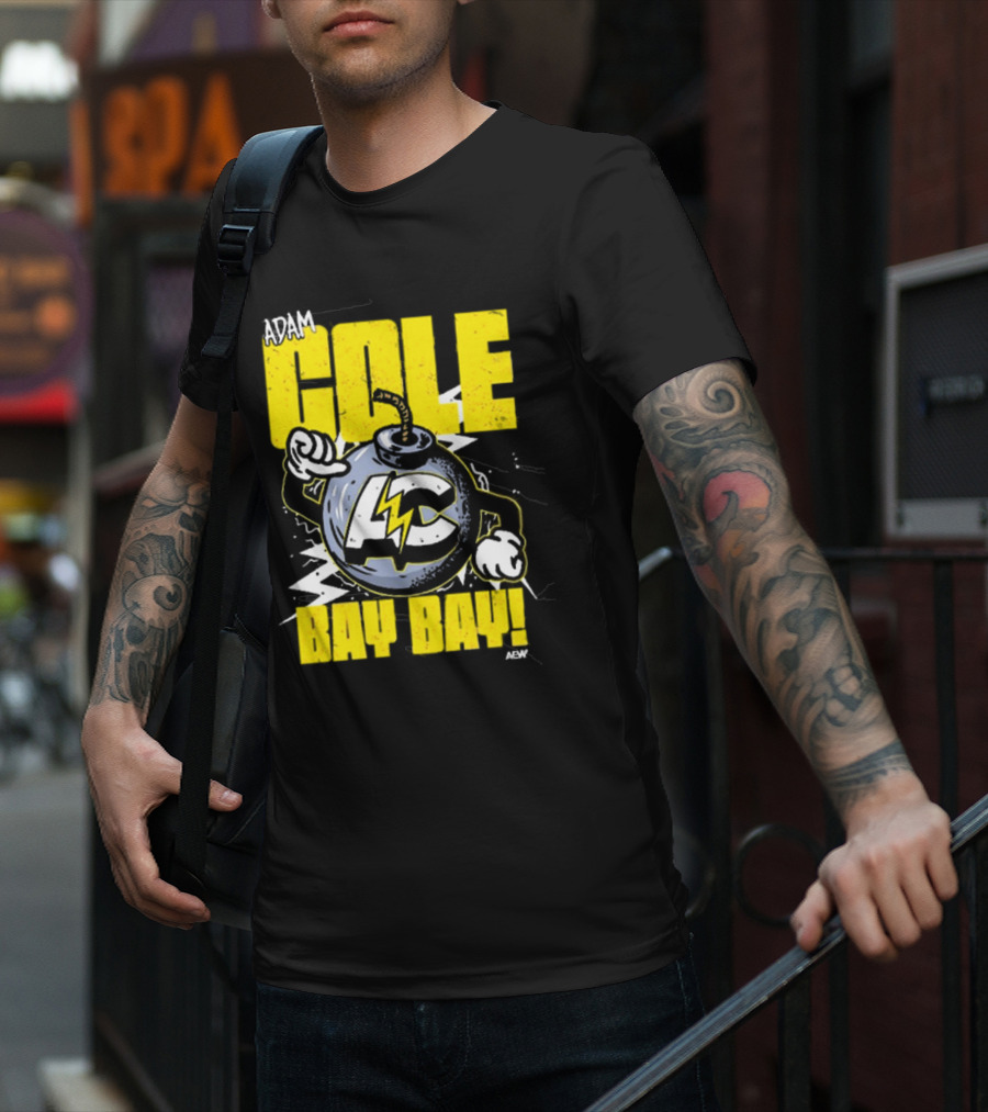 Adam Cole Bay Bay AC Bombs Away Comic Style T-Shirt