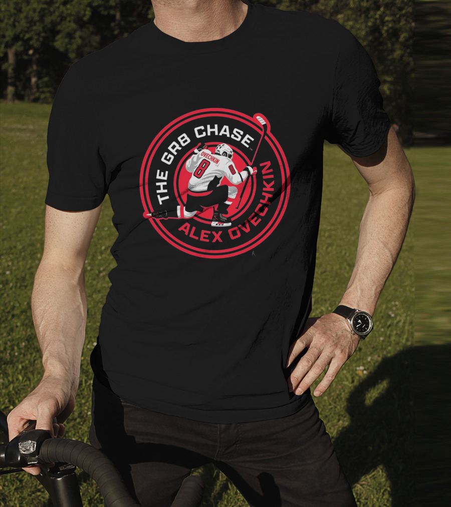 The GR8 Chase Alex Ovechkin Number 8 Hockey Theme T-Shirt
