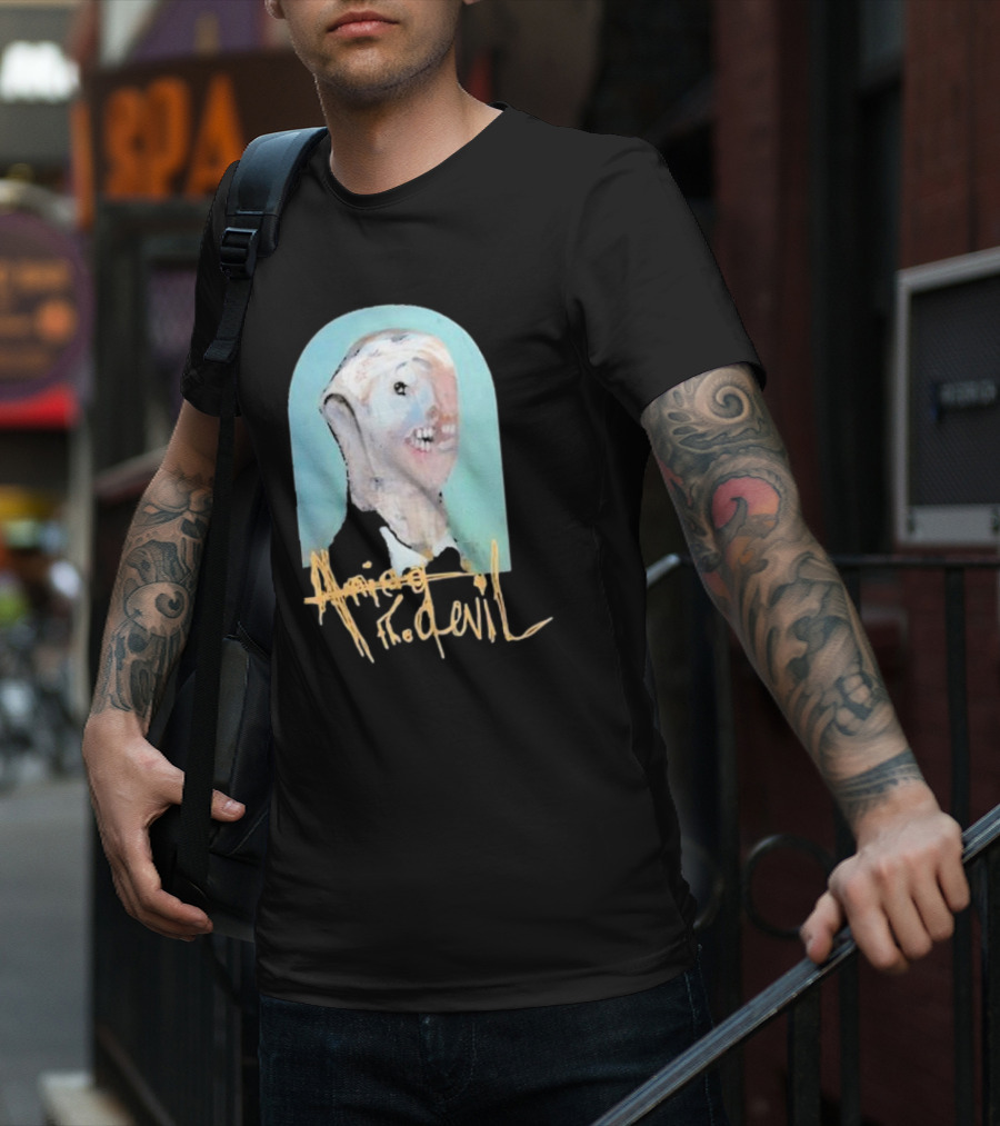 Amigo The Devil Cannibal Within Cover Distorted Face Art T-Shirt