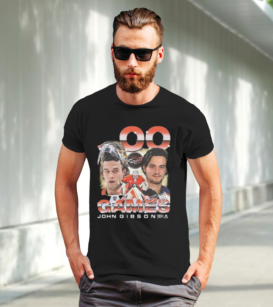 Anaheim Ducks John Gibson 500 Games Milestone Commemoration T-Shirt