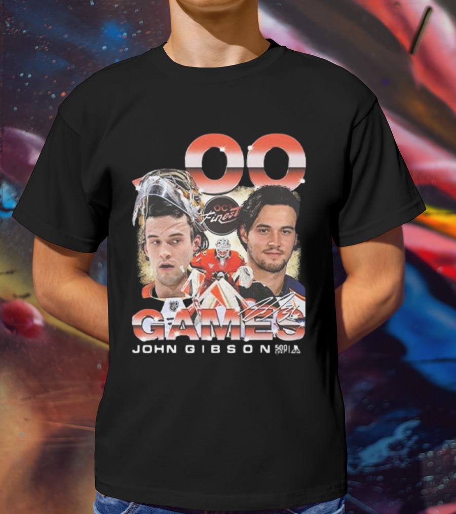 Anaheim Ducks John Gibson 500 Games Milestone Commemoration T-Shirt