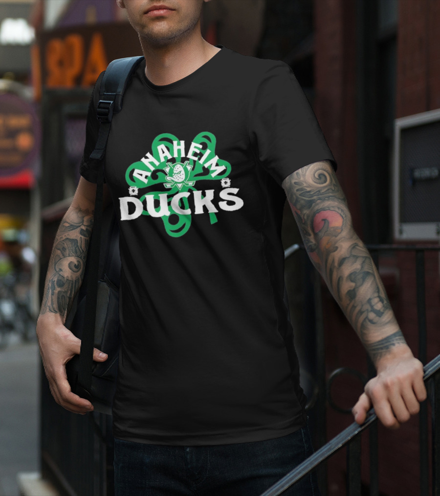 Anaheim Ducks St. Patrick’s Day Shamrock T-Shirt