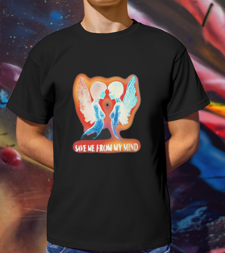 Angel Save Me From My Mind Wings Reflection T-Shirt