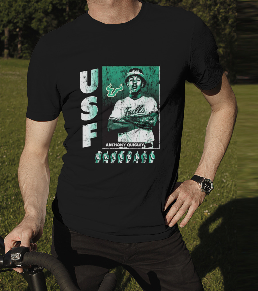 USF Bulls Anthony Quigley Baseball Vintage NCAA Division I T-Shirt
