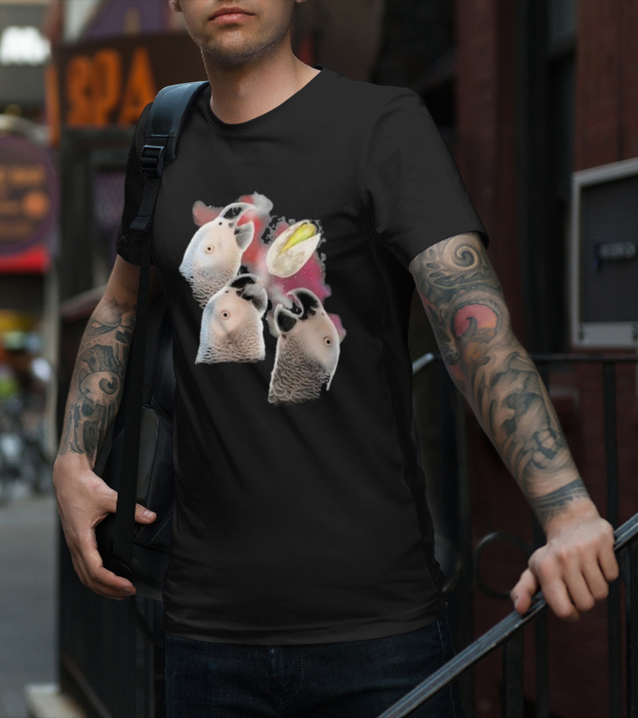 Apollo And Frens Three Cockatoos With Moon And Space Theme T-Shirt