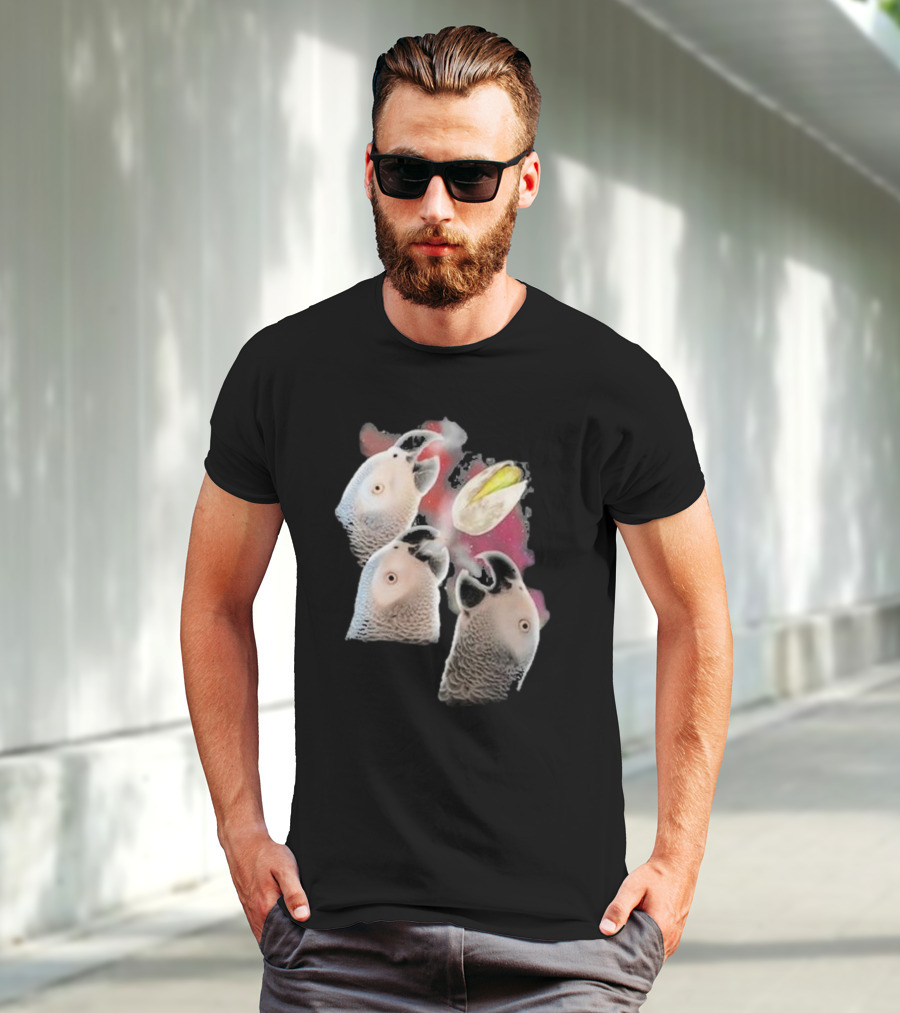 Apollo And Frens Three Cockatoos With Moon And Space Theme T-Shirt