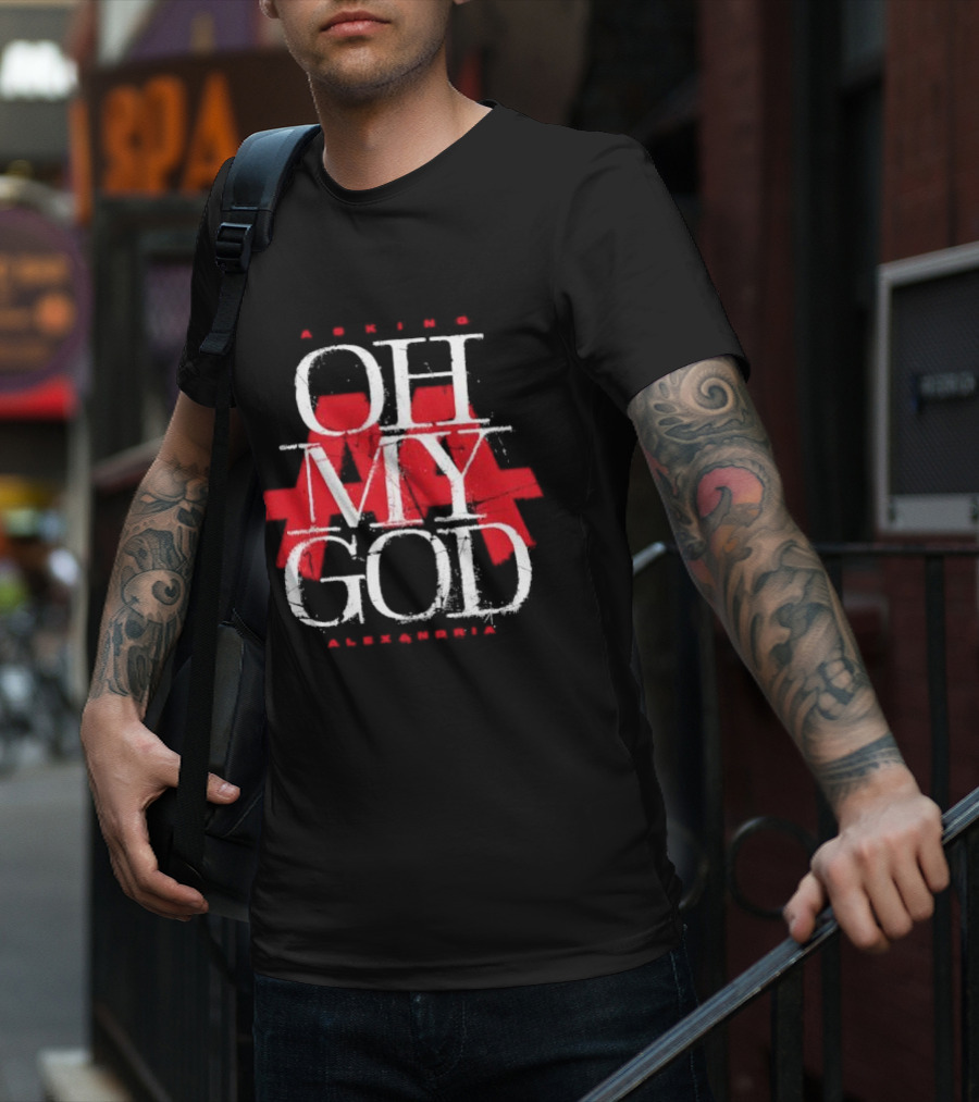 Asking Alexandria Oh My God Red Text Design AA T-Shirt