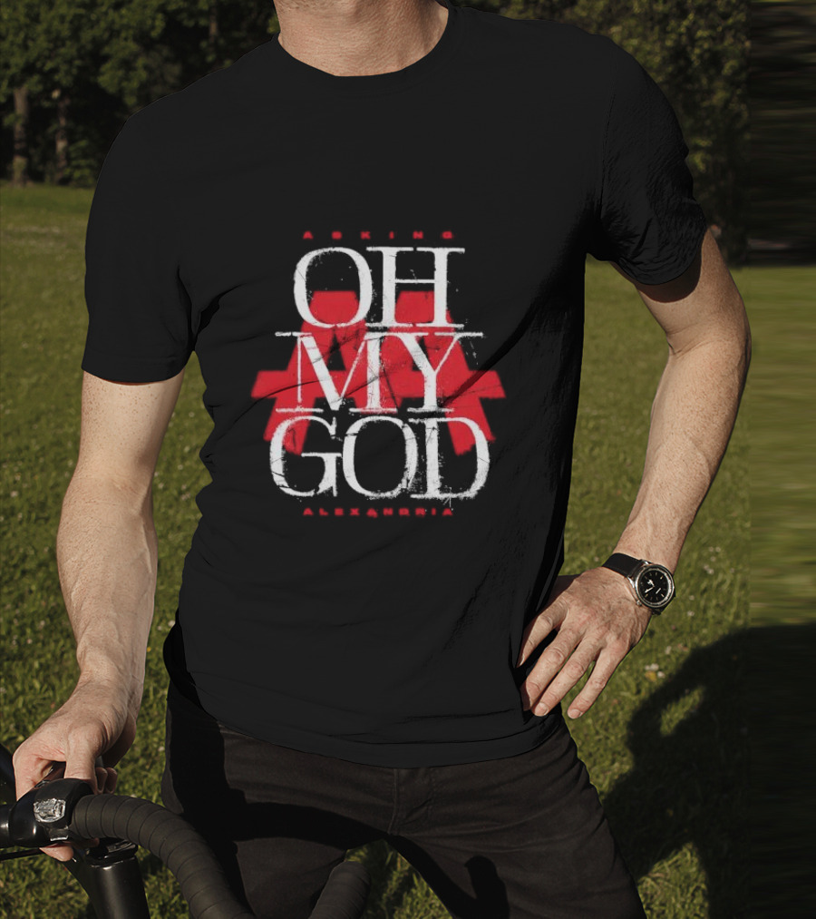 Asking Alexandria Oh My God Red Text Design AA T-Shirt