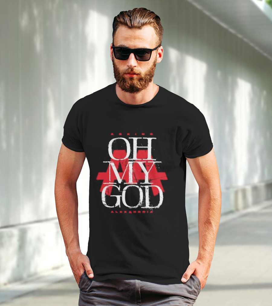 Asking Alexandria Oh My God Red Text Design AA T-Shirt