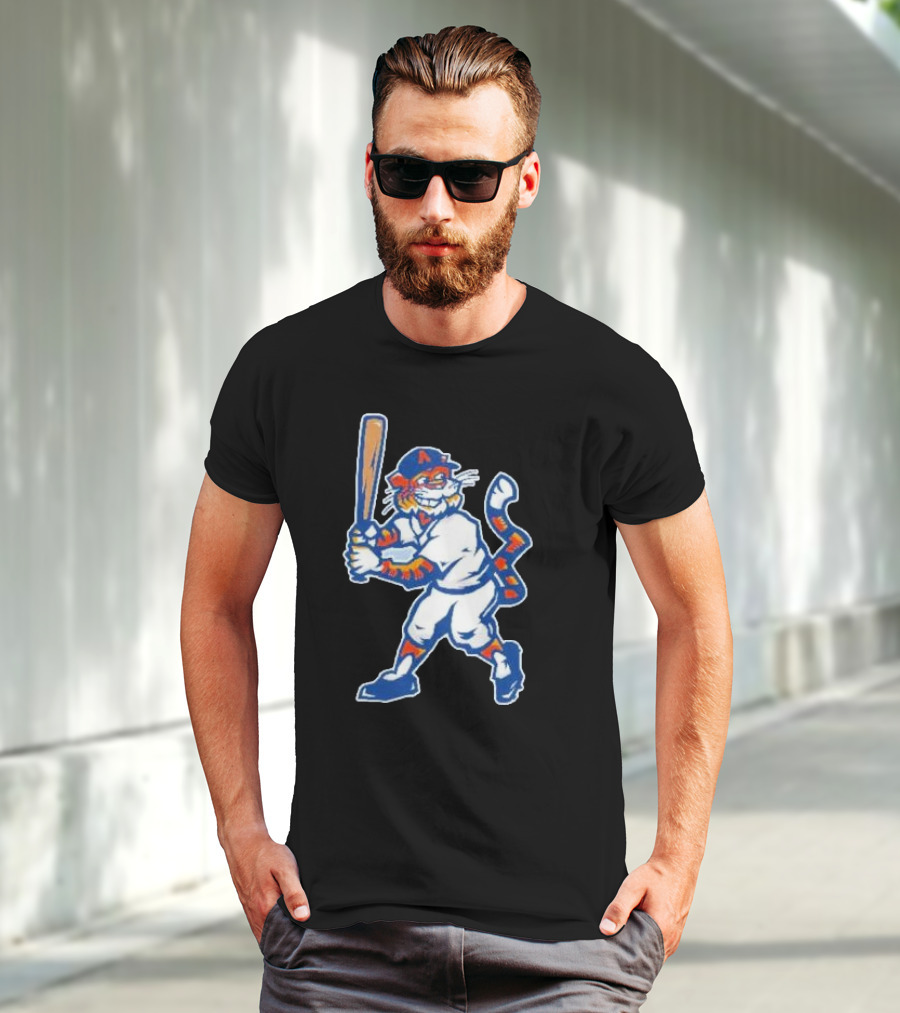 Auburn Tigers Aubie Baseball Mascot Holding Bat T-Shirt