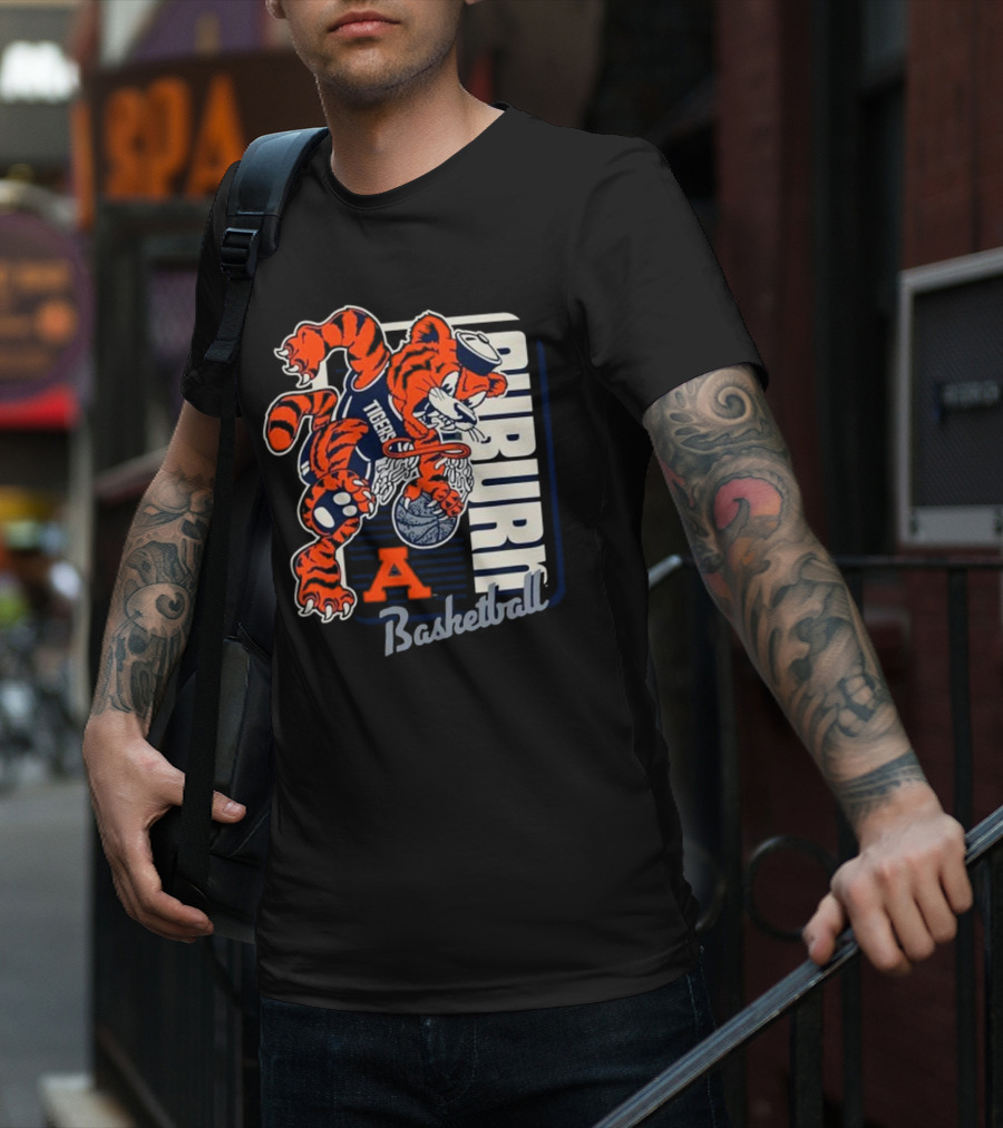 Auburn Tigers Basketball Mascot Dunk Tiger 2025 T-Shirt