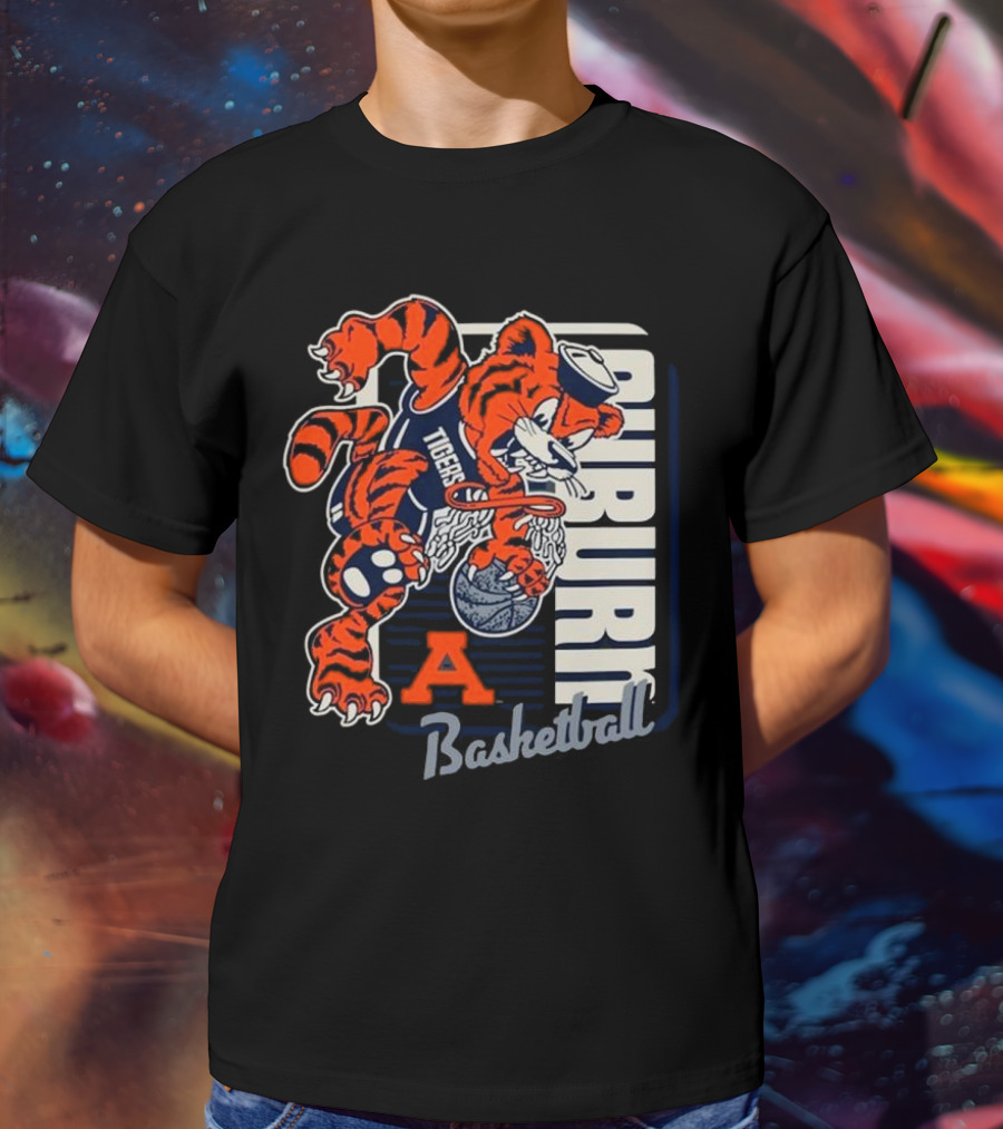 Auburn Tigers Basketball Mascot Dunk Tiger 2025 T-Shirt