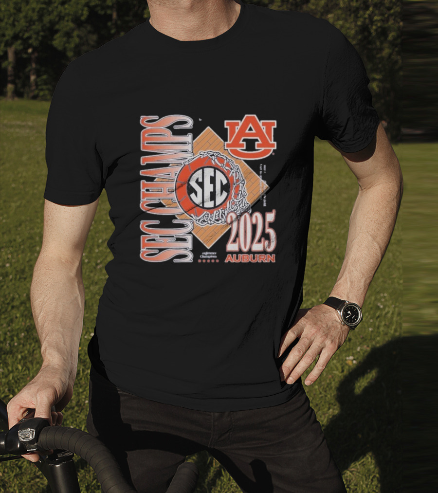 Auburn Tigers SEC Champs 2025 Basketball Victory T-Shirt