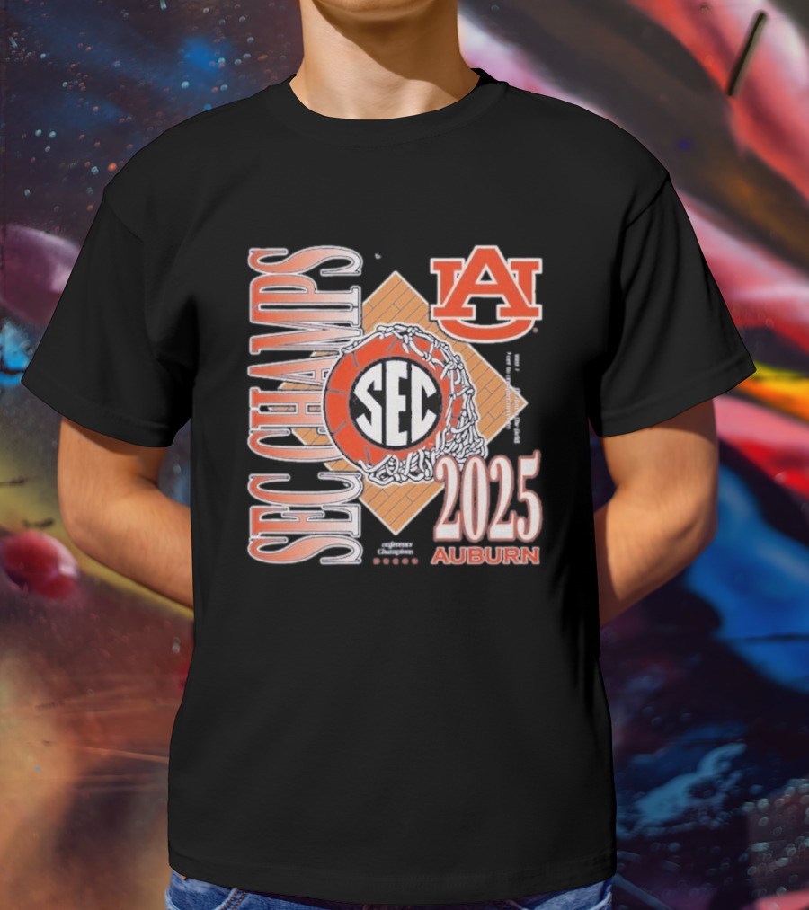 Auburn Tigers SEC Champs 2025 Basketball Victory T-Shirt