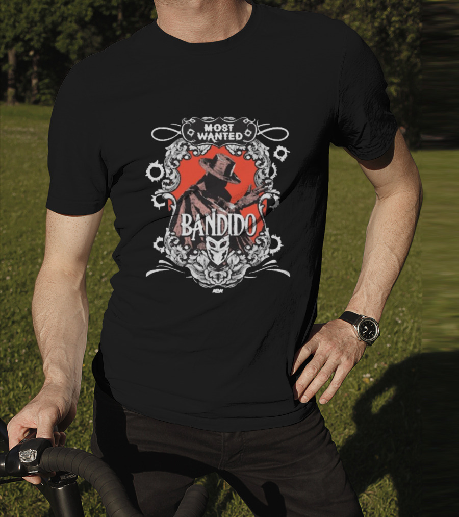 Bandido Most Wanted Masked Man AEW 2025 T-Shirt