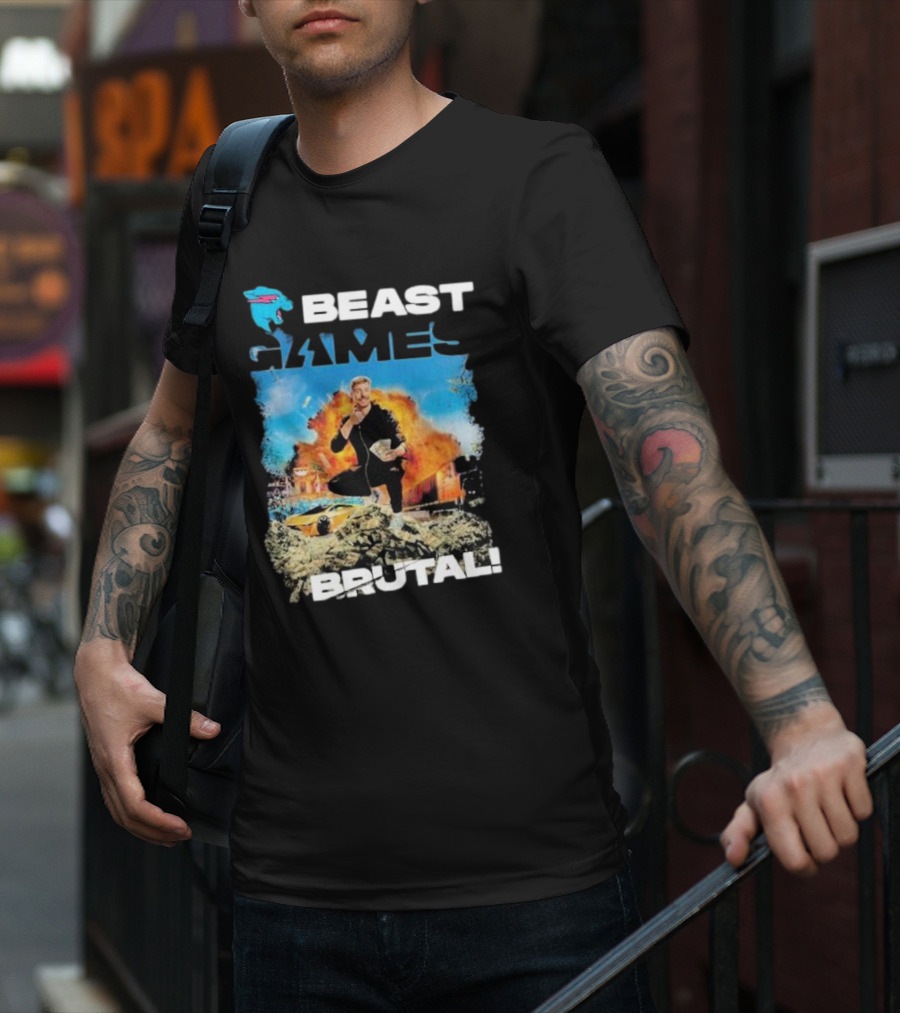 Beast Games Brutal Explosive Action Scene T-Shirt