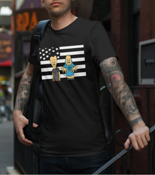 Benjamin Antwan Beavis And Butthead Cornholio American Flag Death Rap T-Shirt