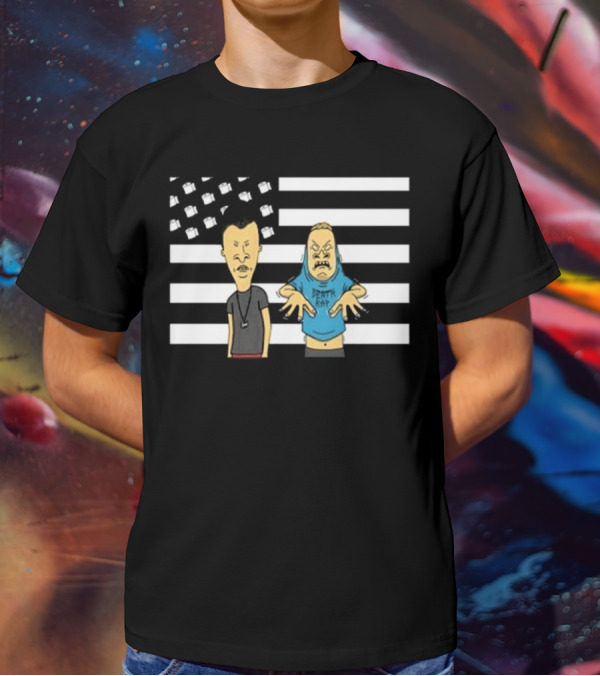 Benjamin Antwan Beavis And Butthead Cornholio American Flag Death Rap T-Shirt