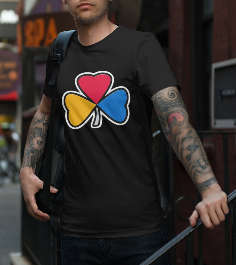 Pittsburgh Steelers Steel Shamrock Heart Colors T-Shirt