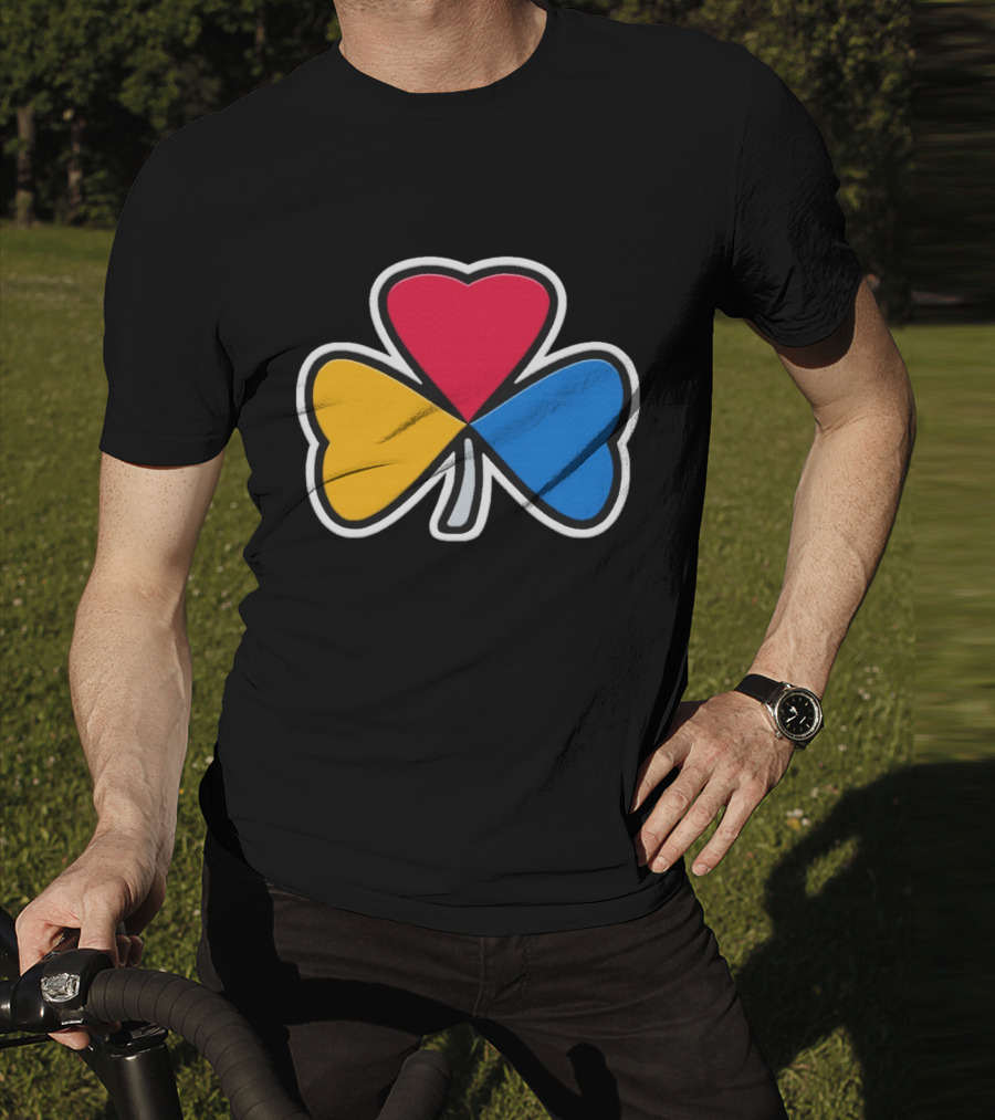 Pittsburgh Steelers Steel Shamrock Heart Colors T-Shirt