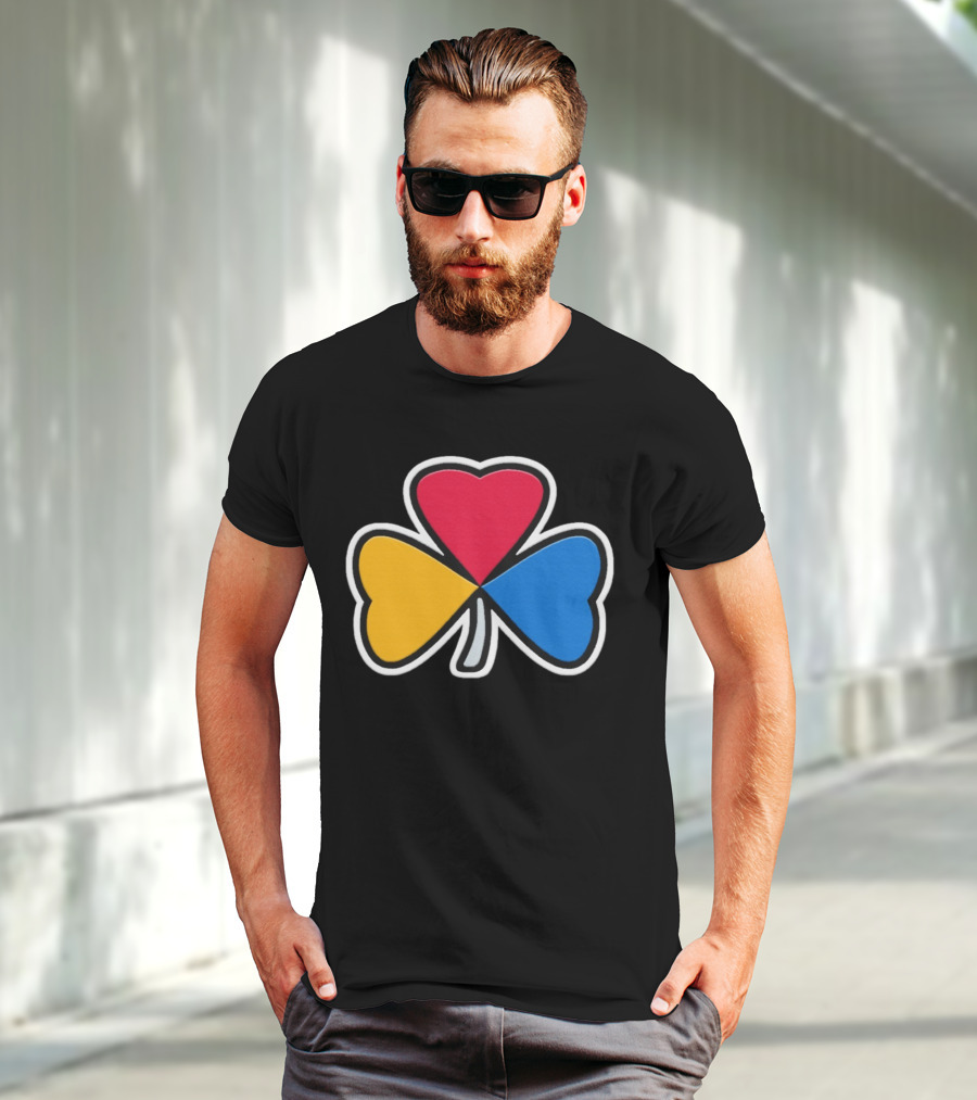 Pittsburgh Steelers Steel Shamrock Heart Colors T-Shirt