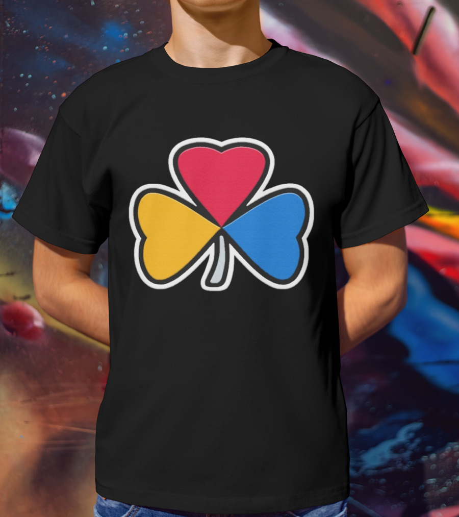 Pittsburgh Steelers Steel Shamrock Heart Colors T-Shirt