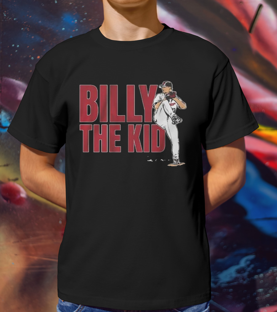 Billy The Kid Pitching Stance Tribute T-Shirt