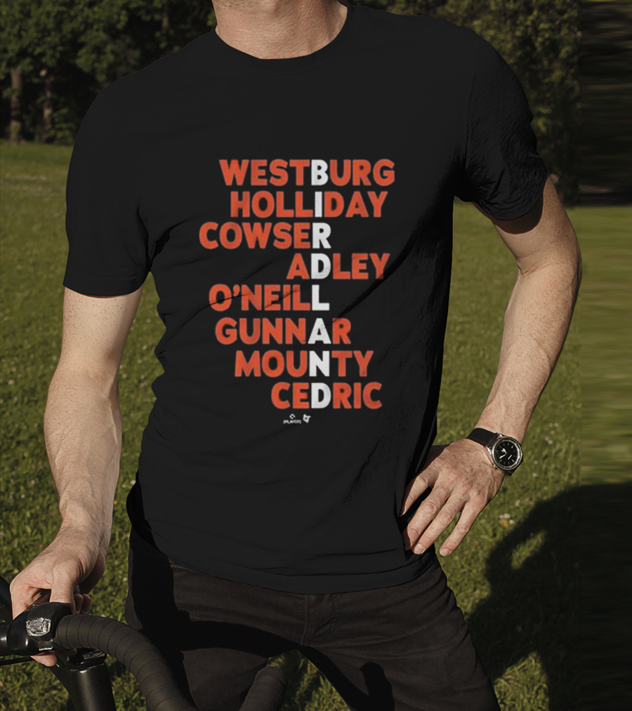 WESTBURG HOLLIDAY COWSER ADLEY O'NEILL GUNNAR MOUNTY CEDRIC BIRDLAND 2025 T-Shirt