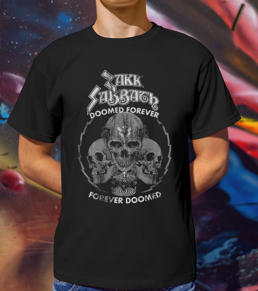 Black Label Society Zakk Sabbath Forever Doomed Skulls T-Shirt