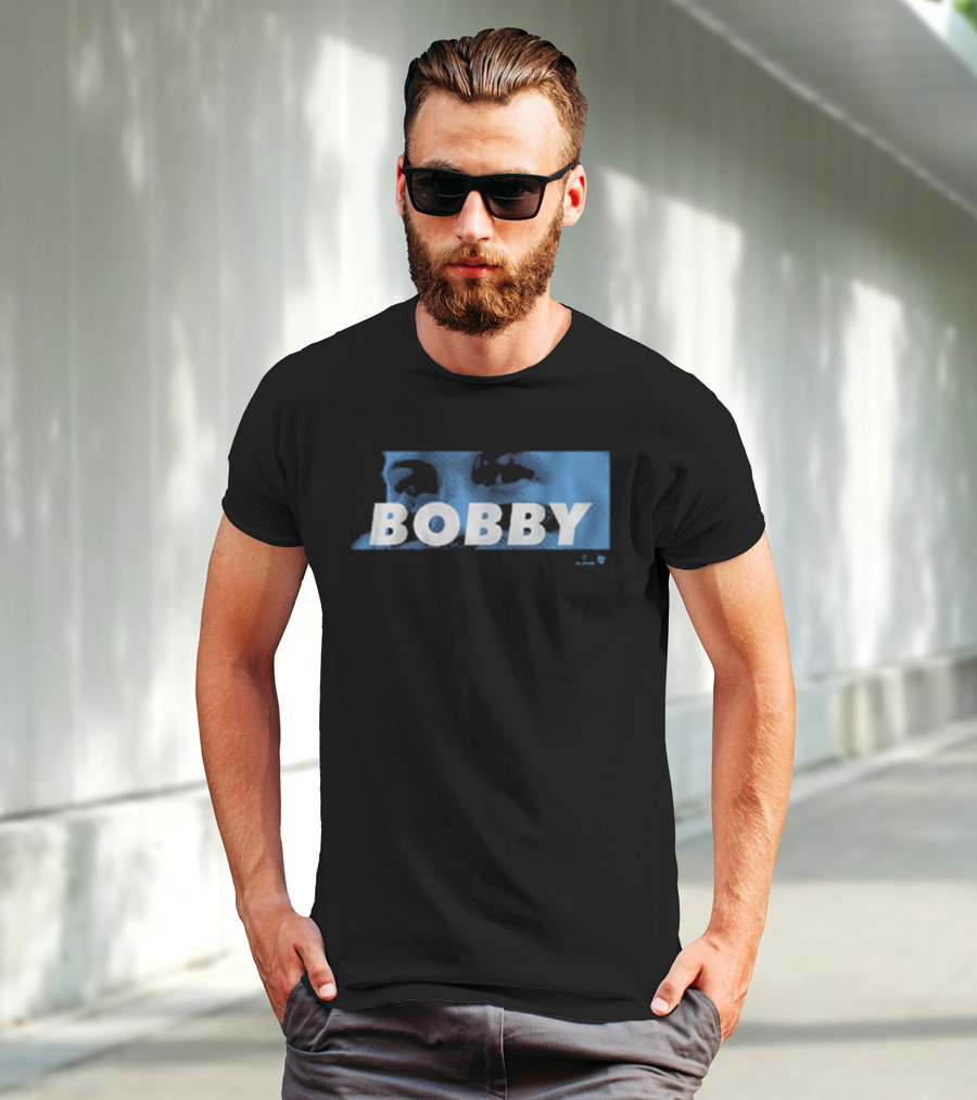 Bobby Witt Jr Bobby Eyes Blue Text T-Shirt