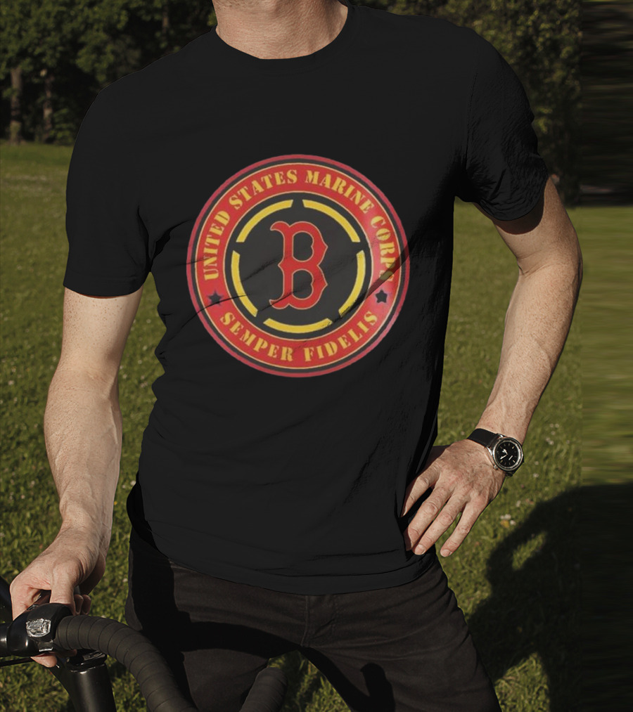 Boston Red Sox MLB United States Marine Corps Semper Fidelis Military Appreciation Night 2025 T-Shirt